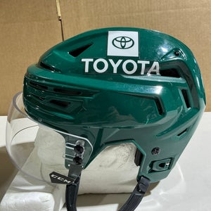 Bauer Re-Akt 150 Pro Stock Hockey Helmet Visor Combo Medium Forest Green WILD (Used) 42496