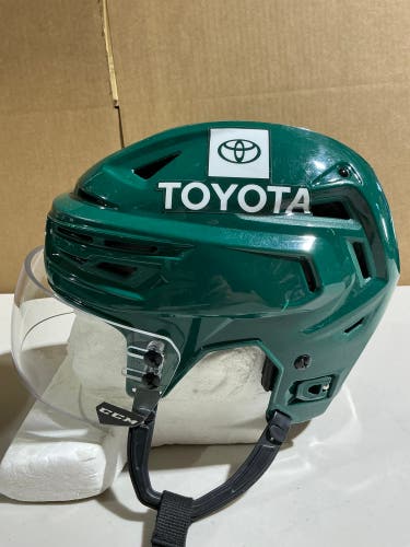 Bauer Re-Akt 150 Pro Stock Hockey Helmet Visor Combo Medium Forest Green WILD (Used) 42496