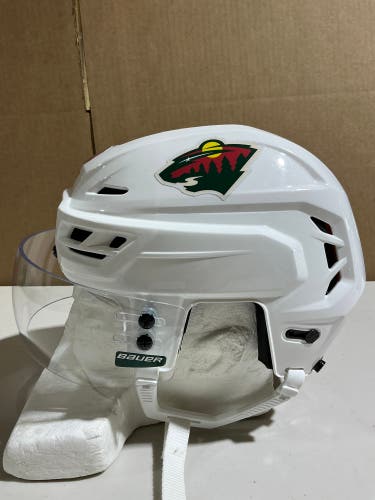CCM Tacks 710 Pro Stock Hockey Helmet Visor Combo Small White WILD (Used) 85136