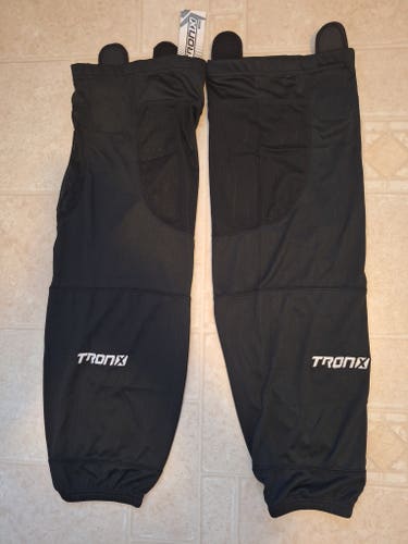 Black Senior Medium Tron Socks Pro Stock (New)