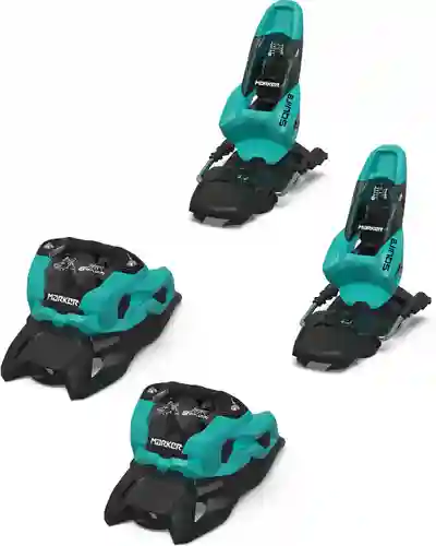 New Marker Squire 11 bindings; 110mm brake; Max Din 11 (Black-Teal)