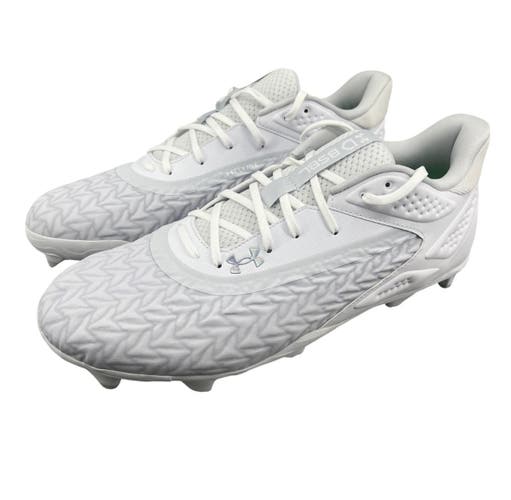 White Men's Size M 11.0 (W 12.0) Adult Under Armour Yard MT TPU 3.0 low Low Top Molded Cleats (New)