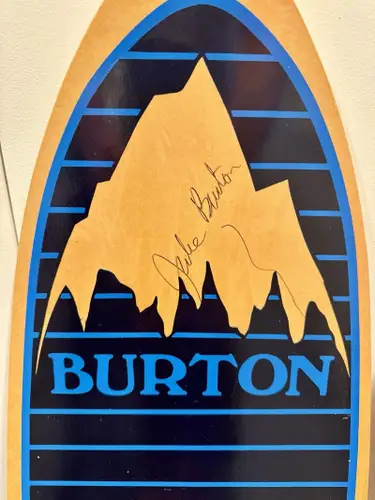 Vintage Burton Backhill Snowboard Signed By Jake Burton Lib tech Sims