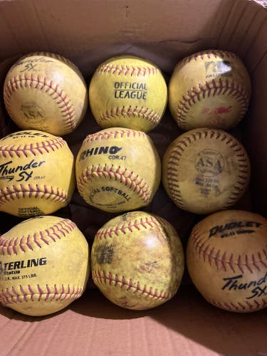 Used 10U 11” Softball Practice 12 Pack (1 Dozen) (Used)