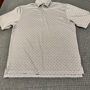 FootJoy gray polo with pink accents