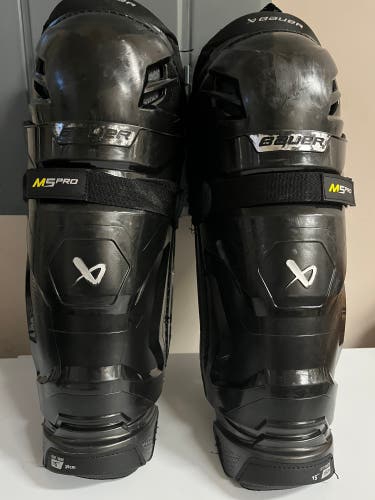 Senior Bauer Supreme M5 Pro 15" Shin Pads (Used)