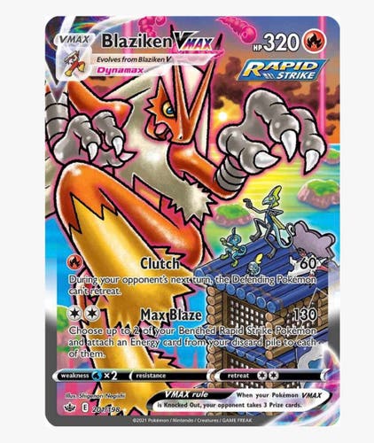 2021 Pokémon – Chilling Reign – EN Blaziken VMAX 201/198