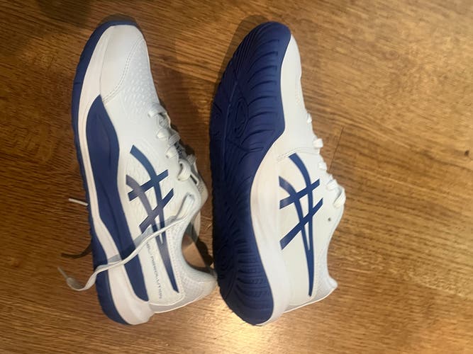 ASICS Gel-Resolution X GS Tennis Shoes Kid's Size 5 White/Dark Cobalt