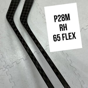 Senior(2x)Right P28M 65 Flex 63” ProBlackStock™ Unbranded Blackouts Pro Stock Hockey Sticks