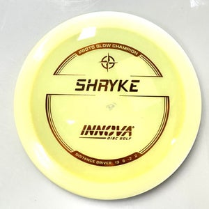 Used Innova SHRYKE PROTO GLOW CHAMPION Disc Golf Driver Cream White 11860-C000305384