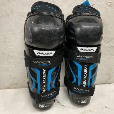 Used Bauer VAPOR VOLT Youth Shin Guards Black 8" 11855-S000200220