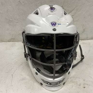 Used Cascade CS-R Lacrosse Helmet White One Size 11855-S000200216