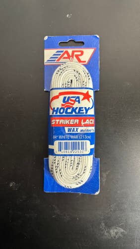 A&R Striker Waxed Laces 84” White