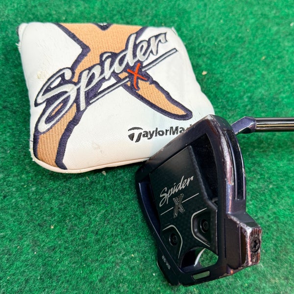 TaylorMade Spider X Putter SX-32 Black Mallet 34.5”SuperStroke Grip Headcover RH