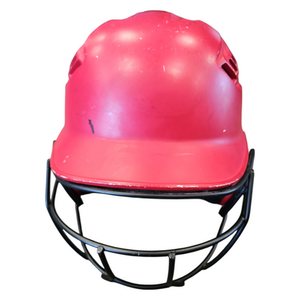 Used Rawlings RED W/ MASK YTH Batting Helmet w/Mask None MD 11850-S000023646