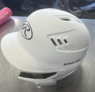 Used Rawlings HLEMET Batting Helmet w/Mask White Fits all 11497-S000156032
