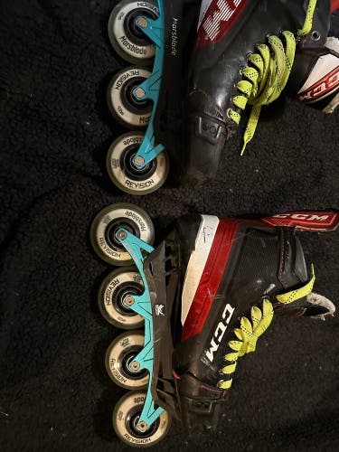 CCM FT5 boot with Marsblade R1 Inline Chassis Regular Width Size 7.5 (Used)