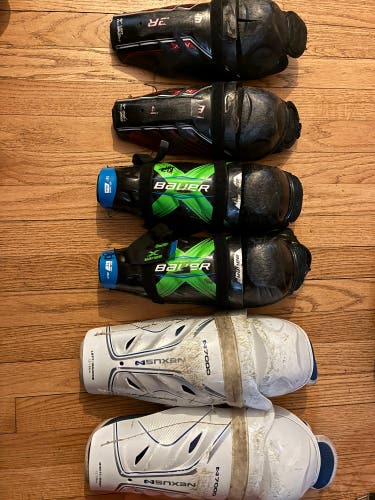 3 bauer shinpads 9-10-12 cm
