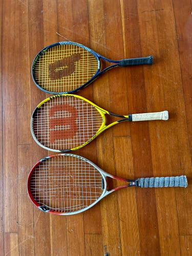 3 Wilson Tennis Racquets
