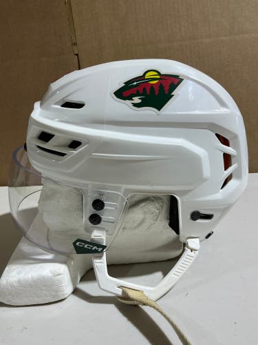 CCM Tacks 710 Pro Stock Hockey Helmet Visor Combo Medium White WILD (Used) 73136
