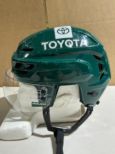 CCM Tacks 710 Pro Stock Hockey Helmet Visor Combo Medium Forest Green WILD (Used) 67508