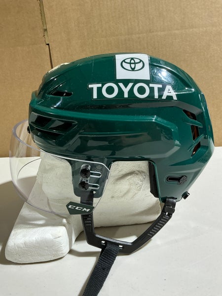 CCM Tacks 710 Pro Stock Hockey Helmet Visor Combo Small Forest Green WILD (Used) 84602