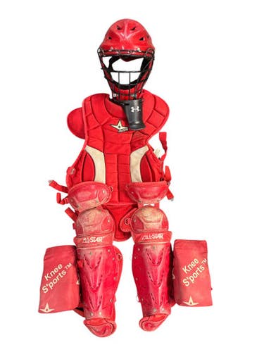 Used All Star LG79PS Catchers Chest Protector Red Junior 11835-S000206162