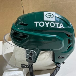 CCM Tacks 710 Pro Stock Hockey Helmet Visor Combo Medium Forest Green WILD (Used) 60487