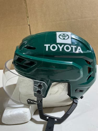 CCM Tacks 710 Pro Stock Hockey Helmet Visor Combo Medium Forest Green WILD (Used) 60487