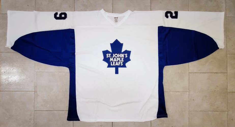 H7100G St.John's Maple Leafs Style Hockey Goalie Jersey - 4XL White - NEW