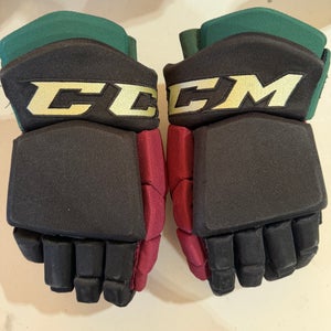 CCM HGTK Tacks Pro Stock Hockey Gloves 14” Black COYOTES 5319