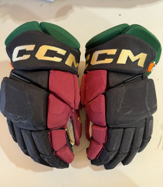 CCM JetSpeed FT1 Pro Stock Hockey Gloves 14” Black COYOTES 5331