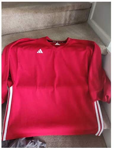 Red Goalie Cut Men's Adidas Jersey