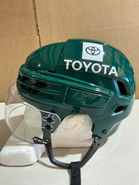 CCM Super Tacks X Pro Stock Hockey Helmet Visor Combo Medium Forest Green WILD (Used) 64187