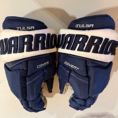 Warrior Covert QRE Pro Stock 13” Hockey Gloves Blue OILERS 5493