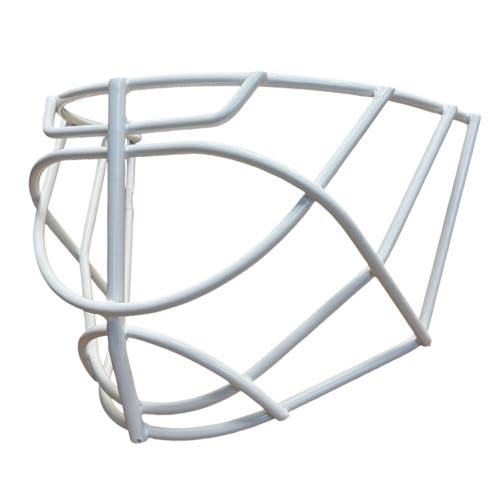 Senior Vaughn Pros Choice Cat Eye Non Certified Single Bar Goalie Mask Pro Stock - White (New)