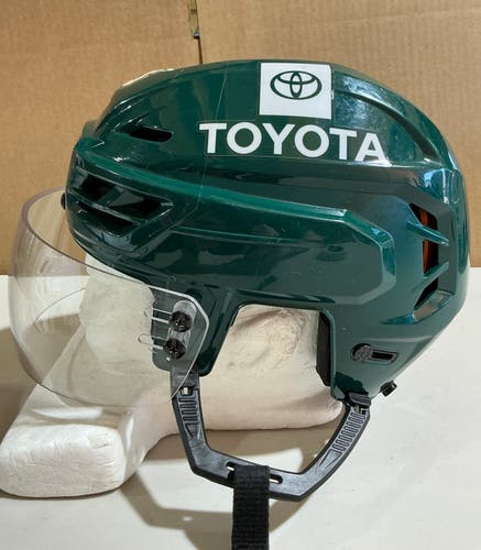 CCM Tacks 710 Pro Stock Hockey Helmet Visor Combo Medium Forest Green WILD (Used) 23187