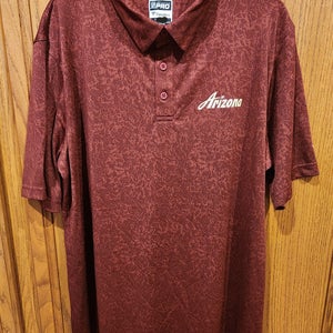 Arizona Coyotes Utah Mammoth Fanatics Authentic Pro Maroon 'Arizona' Golf/Polo Shirt Size Small