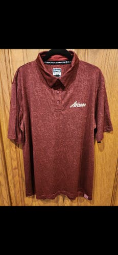 Arizona Coyotes Utah Mammoth Fanatics Authentic Pro Maroon 'Arizona' Golf/Polo Shirt Size Small