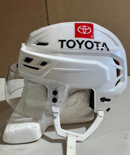 CCM Tacks 710 Pro Stock Hockey Helmet Visor Combo Medium White WILD (Used) 23147