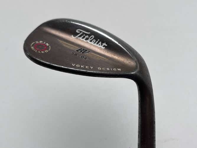 Titleist Vokey Spin Milled Oil Can 2009 Wedge 58* 4 Bounce Wedge Steel Mens RH