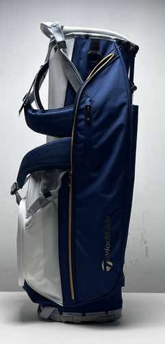 TaylorMade Kalea Gold Stand Bag Blue 4-Way Divide Dual Strap Ladies Golf Bag