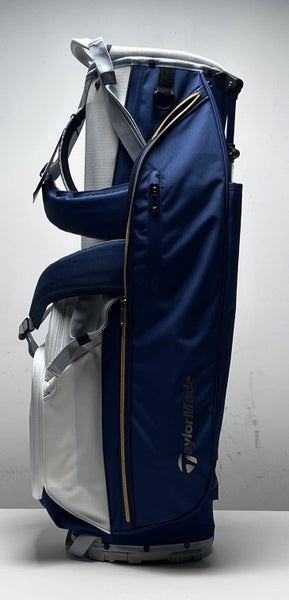 TaylorMade Kalea Gold Stand Bag Blue 4-Way Divide Dual Strap Ladies Golf Bag