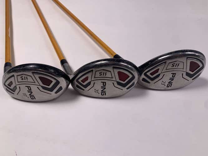 Ping i15 Hybrid Set 2 3 4 17* 20* 23* UST Mamiya AvixCore 85g Stiff Graphite RH