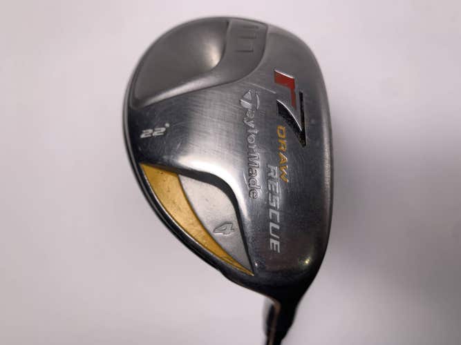 TaylorMade R7 Draw 4 Hybrid 22* T-Step 90 90g Regular Steel Mens RH Midsize Grip