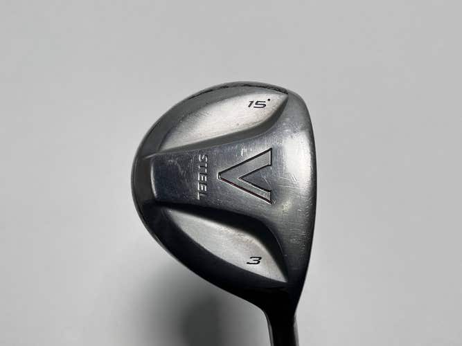 TaylorMade V Steel 3 Fairway Wood 15* MAS2 Senior Graphite Mens RH