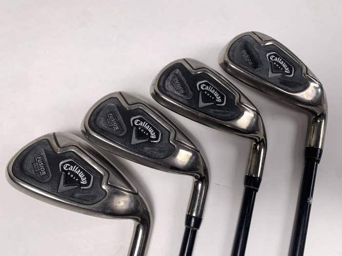 Callaway Fusion Wide Sole Iron Set 7-PW 75g Senior Graphite Mens RH