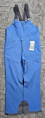 New Outdoor Research Snowcrew Bib Snow Pants Men’s Medium Blue Waterproof Medium
