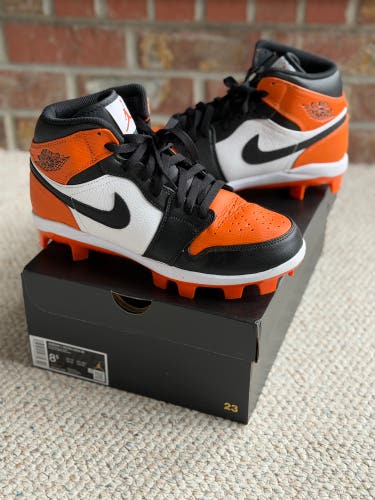 Orange Men's Size M 8.5 (W 9.5) Jordan High Top (Used)