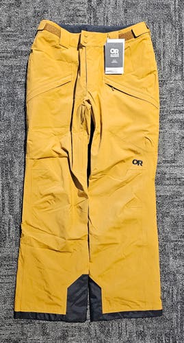 New Outdoor Research Snowcrew Snow Pants Men’s Large Brown Waterproof